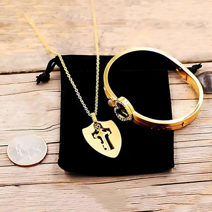 Set de Amor 🔐 Collar + Pulsera con Proyección "Te Amo" | Personalizado - Joyería Sarai