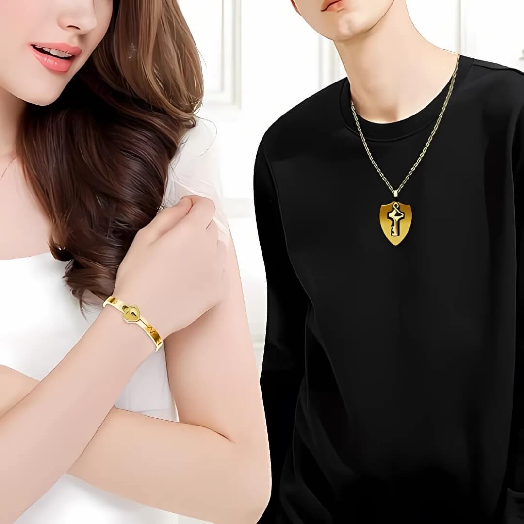 Set de Amor 🔐 Collar + Pulsera con Proyección "Te Amo" | Personalizado - Joyería Sarai