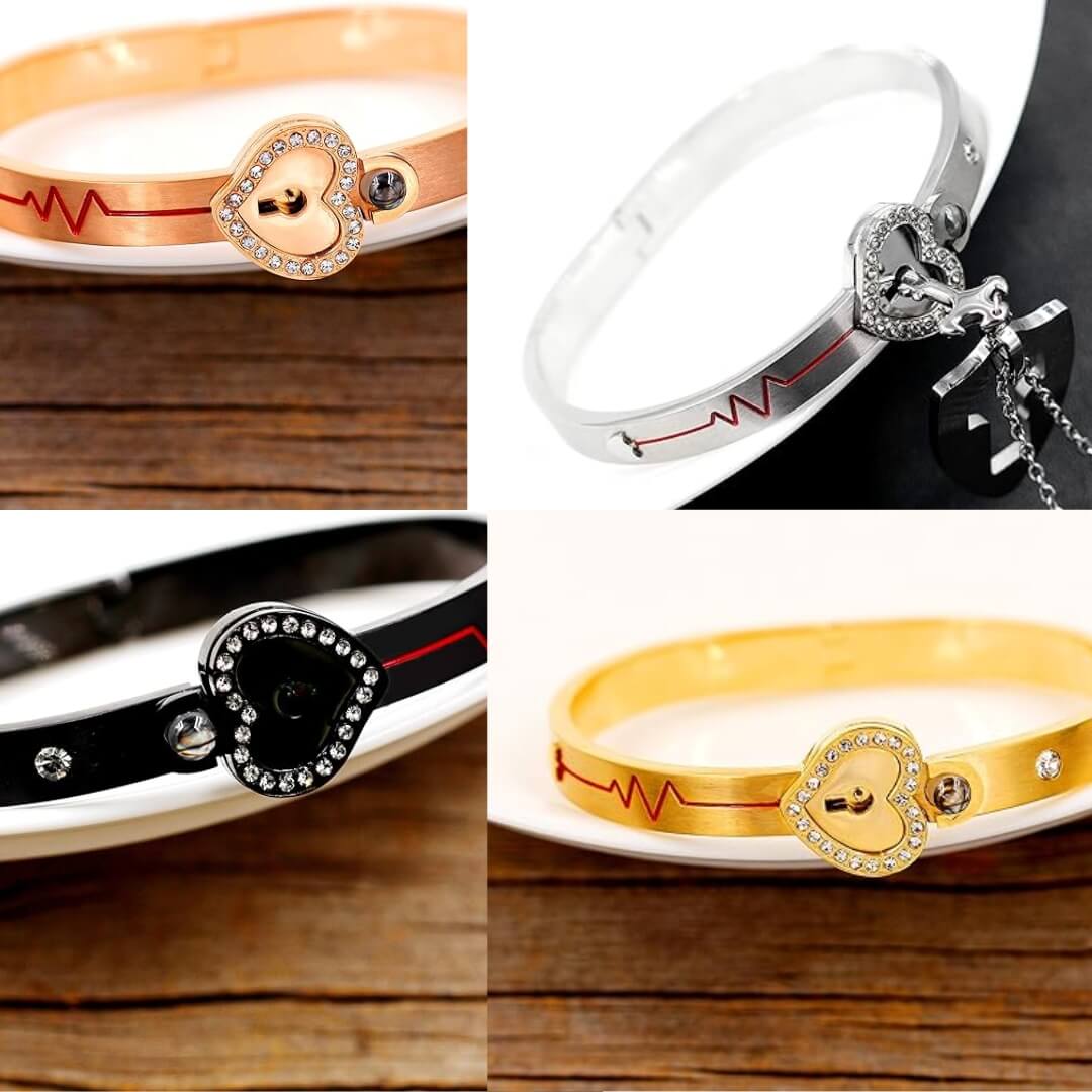 Set de Amor 🔐 Collar + Pulsera con Proyección "Te Amo" | Personalizado - Joyería Sarai