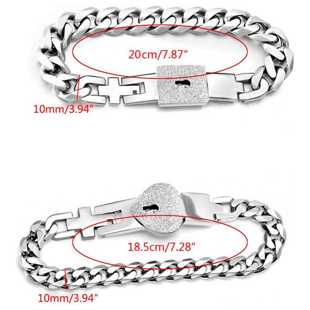 Sett de Pulseras Candado de Amor - Personalizado 🔐 - Joyería Sarai