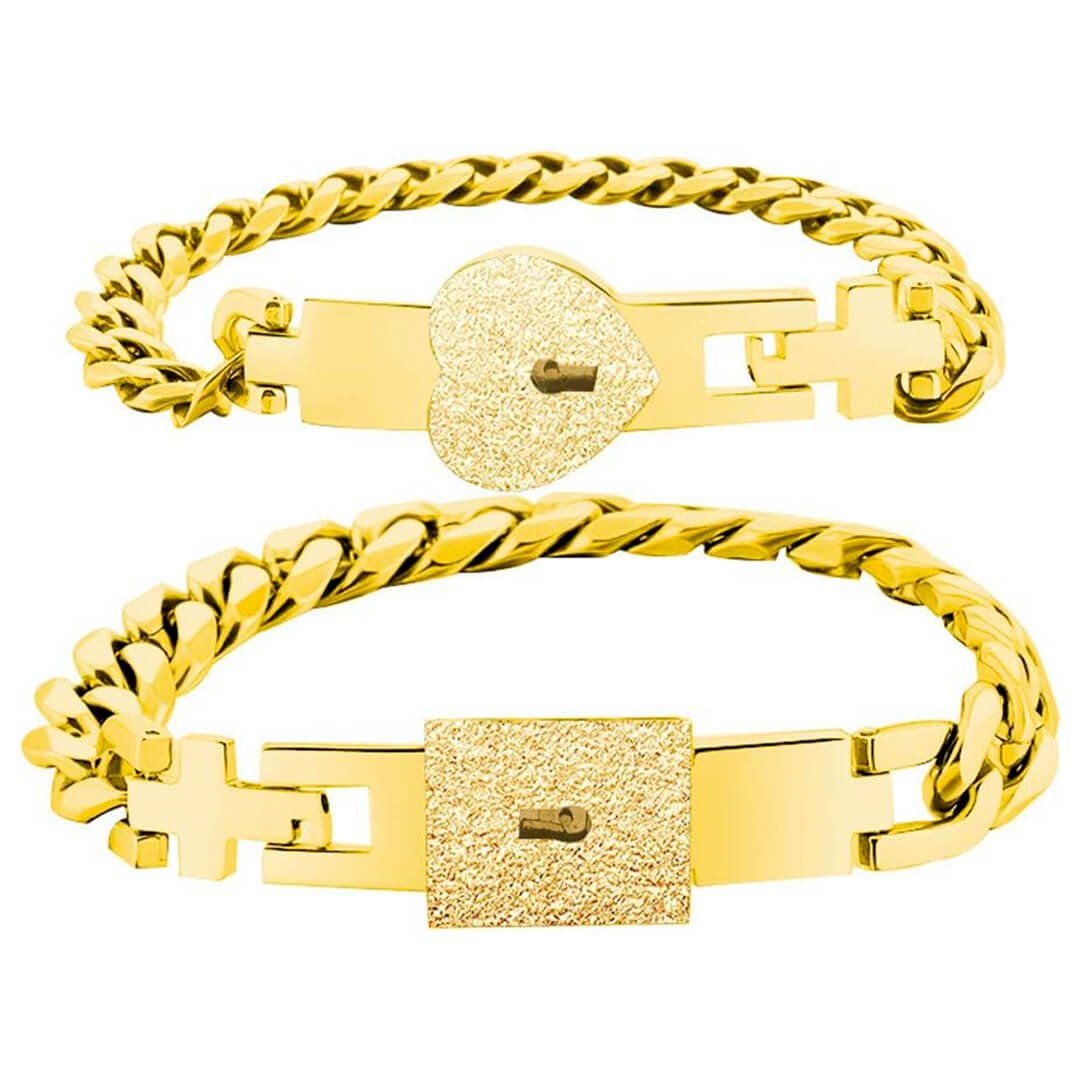 Sett de Pulseras Candado de Amor - Personalizado 🔐 - Joyería Sarai